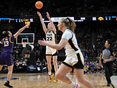 iowa’s-caitlin-clark-matches-march-madness-3-point-record-with-9-in-elite-eight-game-against-lsu