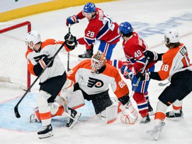 juraj-slafkovsky-nets-hat-trick,-canadiens-hand-flyers-eighth-straight-loss-in-9-3-blowout