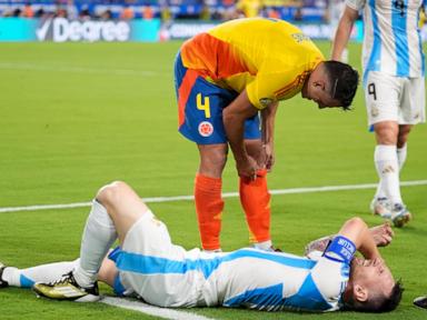 lionel-messi-exits-copa-america-final-with-apparent-leg-injury,-ankle-swollen