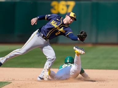 bauers-homers-and-scores-3-times-to-pace-brewers-past-athletics-9-5