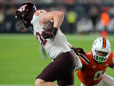 no.-7-miami-survives-virginia-tech-38-34-to-remain-unbeaten-after-hail-mary-td-overturned
