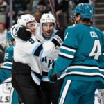 keller-scores-power-play-goal-in-the-final-minute-to-lift-utah-past-the-sharks,-4-3