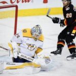 ryan-o’reilly-has-hat-trick,-predators-beat-the-flames-4-1-for-2nd-victory-in-2-nights
