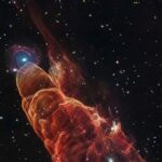 webb-space-telescope-captures-a-star-in-the-making-and-a-galaxy-far,-far-away