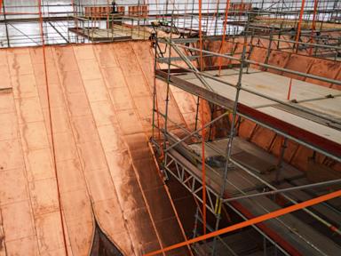 the-reconstruction-of-copenhagen’s-old-stock-exchange-takes-shape-after-a-destructive-fire