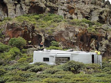 1-killed,-27-injured-as-tourist-bus-plunges-into-a-ravine-in-spain’s-canary-islands