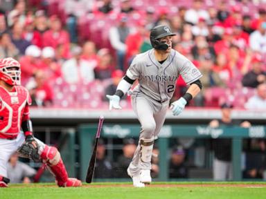 goodman-hits-2-hrs,-sugano-pitches-5-1/3-scoreless-innings,-rockies-beat-reds-13-2
