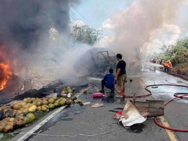 bus-and-oil-tanker-collide-in-indonesia,-killing-at-least-16-people