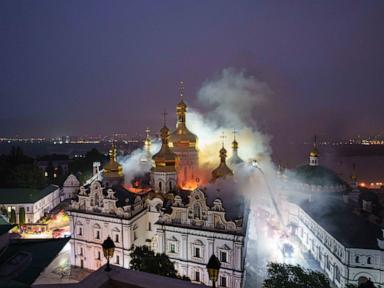 russian-attack-sets-fire-to-centuries-old-religious-site-in-kyiv-and-kills-5-in-kharkiv